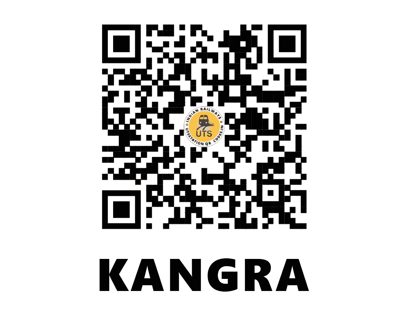UTS QR Code for KANGRA - KGRA (NR - HIMACHAL PRADESH)